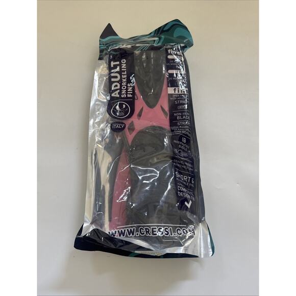 Cressi Tonga Snorkeling ADJUSTABLE Fins PINK L/XL Made in Italy Travel Light - Picture 1 of 9